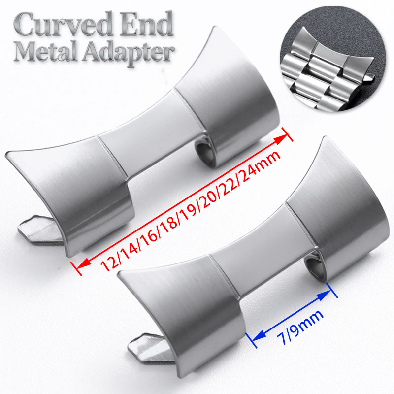Curved Spring Bar - Curved End Stainless Steel Adapter 12/14/16/18/19/20/22/24mm