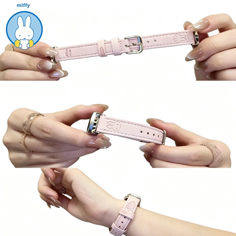 Kawaii Miffy Suede Thin Wrist  - Suede Strap Watch ulasan dan harga
