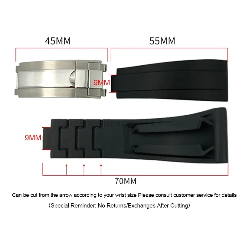 For Rolex Rubber Wrist Yacht D - Curved Spring Bar ulasan dan harga