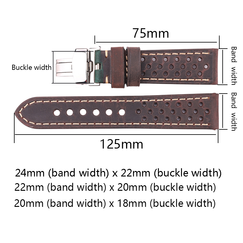 Retro Calf Leather Watch Bands - Curved Spring Bar ulasan dan harga